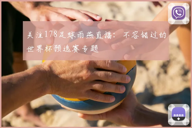 关注178足球雨燕直播：不容错过的世界杯预选赛专题